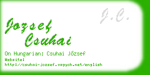 jozsef csuhai business card