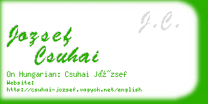 jozsef csuhai business card